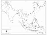 9 Free Detailed Printable Blank Map of Asia Template in PDF | World Map ...