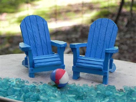 miniature adirondack chair fairy beach garden supply beach themed wedding cake topper fairy