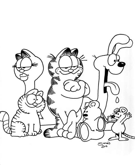 Garfield Inked By Stingroll On Deviantart Cartoon Coloring Pages