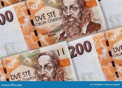 Money Of Czech Republic Czech Koruna Banknoted Background 200 Czk Stock Image Image Of