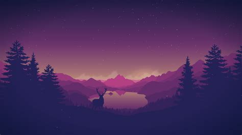 Deer In Forest With Mountain View Hd Wallpaper Wallpaper Flare