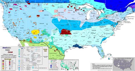 United States Of America Linguistic Map