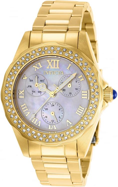 Invicta Angel Crystal Mother Of Pearl Dial Ladies Watch 28438