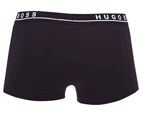 Hugo Boss Mens Cotton Stretch Boxertrunk 3 Pack Black Nz