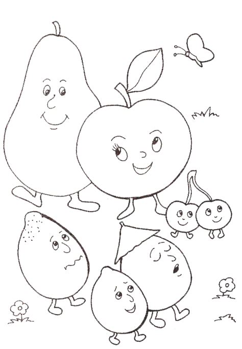 Jocuri pentru copii mari şi mici Fişe de colorat cu fructe