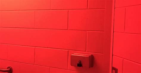The Bathrooms At The Headlands Dark Sky Park In Michigan Have Red