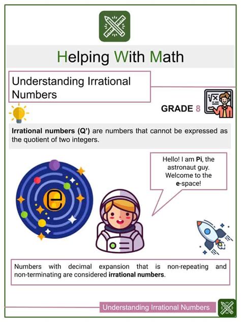 Approximating Irrational Numbers 8th Grade Worksheet Answers