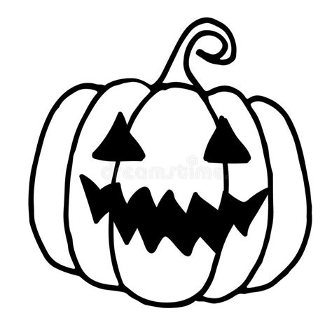 Halloween Pumpkin Doodle A Hand Drawn Vector Illustration Of A