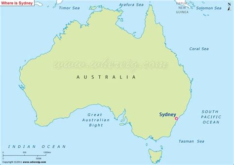 Map Of Sydney Australia Australia Map Sydney Australia