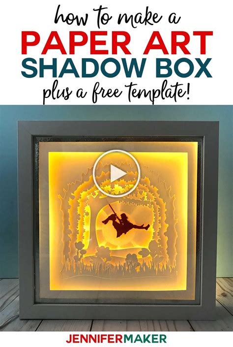 Make a Paper Art Shadow Box with my free template -- customize it for