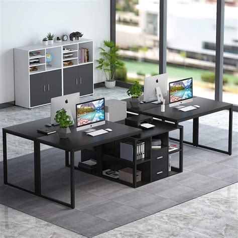 Tribesigns 114 Inch Computer Desk For Two Person Large Double