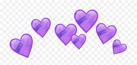 Purple Heart Emoji Purple Heart Crown Png Discord Crown Emoji Free
