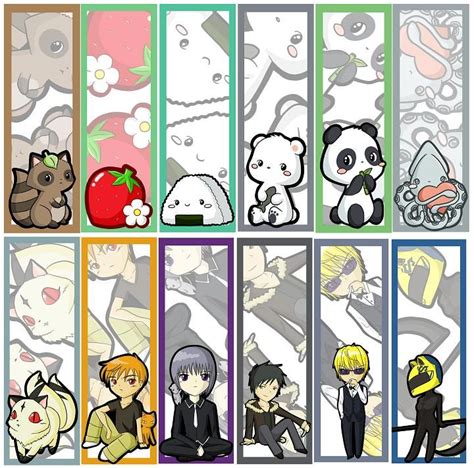 Anime Bookmarks Printable Customize And Print