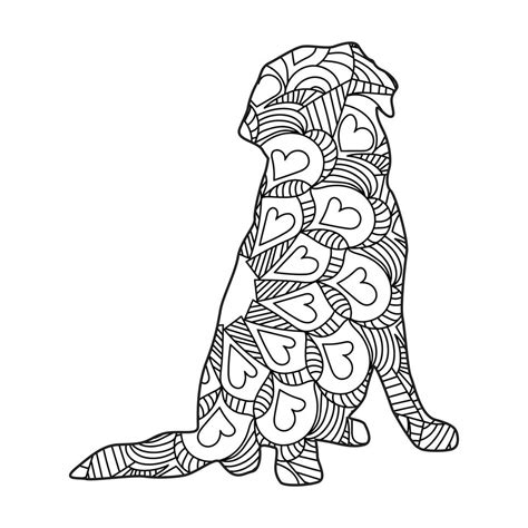 Cute Dog Mandala Coloring Vector Illustration Design 11518033 Vector