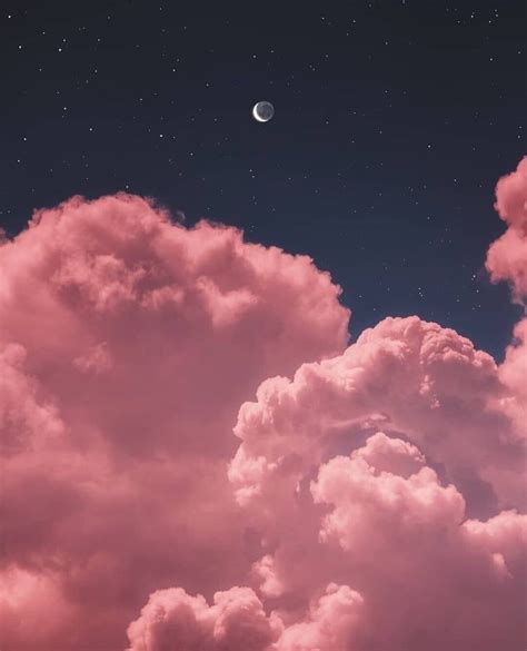 Shop our pink wallpaper today! #skygazing #sky #night #amber #clouds https://weheartit ...