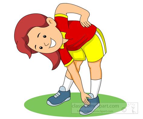 Physical Fitness Clipart Girl Stretching Exercise