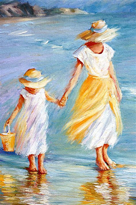 Mother And Daughter Oil Painting At Explore