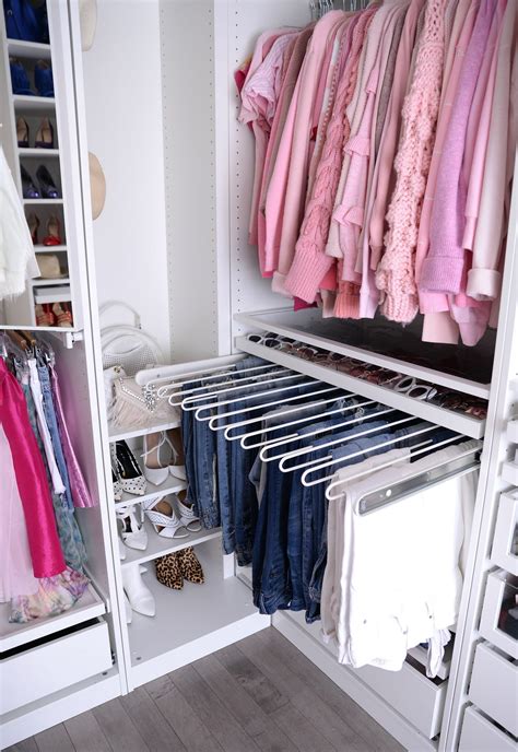 A pretty yet super affordable closet using all. Ikea Pax Wardrobe Walkin Closet (11) | The Pink Millennial
