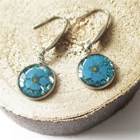 Boucles D Oreilles Aqua Bijou Nature Et Fleur Lanaflore