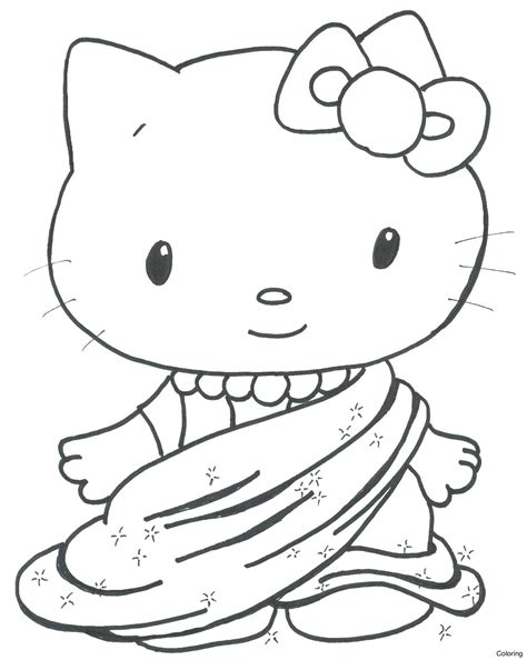 Sleeping Cat Coloring Pages At Free