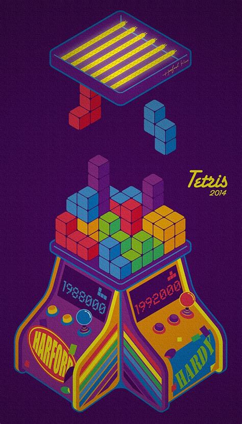 Retro Graphics Wall Graphics Tetris Art Game Design Design Art