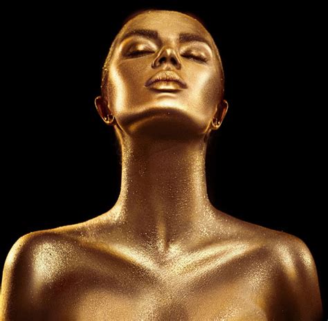 Fashion Art Golden Skin Woman Face Fotos De Beleza Canvas Pele