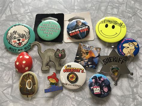 Lot Of 13 Vintage 80s90s Pin Back Buttons And Enamel Etsy Pin