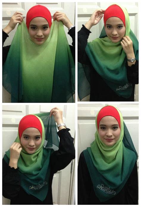 6 tutorial tudung bawal ⚘ cara mudah & simple pakai hijab segi empat cantik. Cara Pakai Tudung Bawal Crown - Cara Pakai Tudung Bawal ...