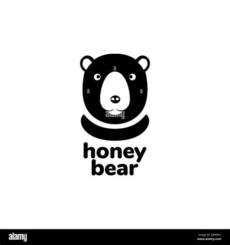 Portrait Honey Bear Flat Logo Design Stock Vector Image And Art Alamy