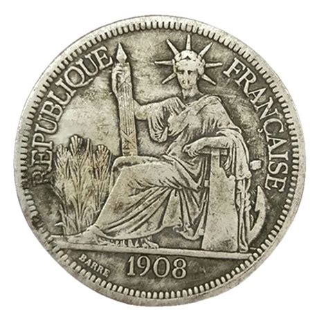 Dia 39mm Silver Color Commemorative Coins Antique 1908 France Coin