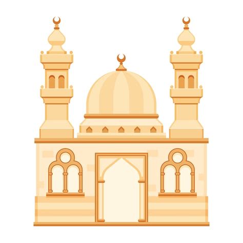 Premium Vector Mosque Cartoon Vector Isolated Illustration