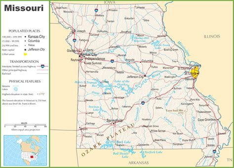 Printable Missouri Map