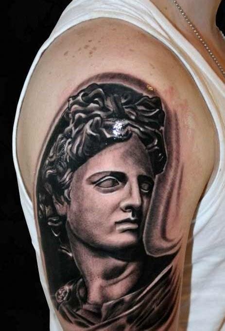 Apollo was the ancient greek god of prophecy and oracles, music, song and poetry, archery, healing, plague and disease, and the protection of the young. Apollo greek tattoo design - Design of TattoosDesign of ...