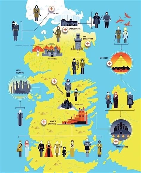 An Illustrated Map With People And Places In The Uk Including England