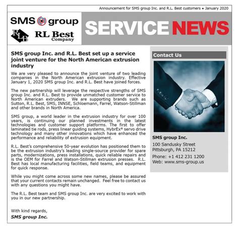 Sms Group Inc On Linkedin Sms Group Inc And Rl Best Set Up A