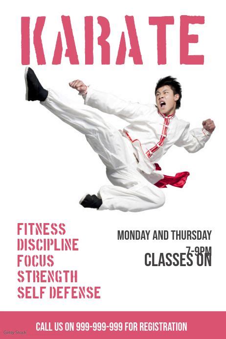 Karate Karate Fitness Flyer Martial Arts School