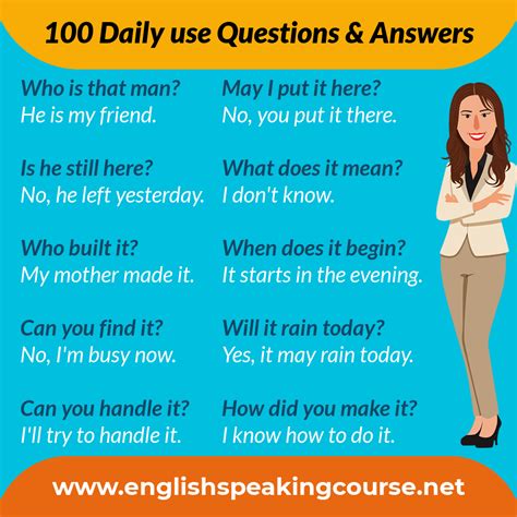 100 Daily Use Questions And Answers Questions And Answers