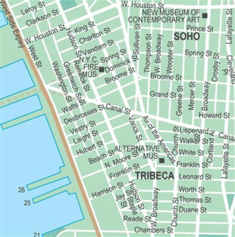 A Helpful Map For Visiting Nycs Soho And Tribeca Areas Visiting Nyc