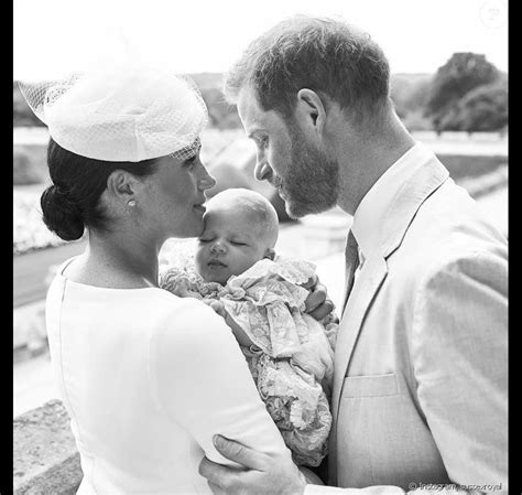 Le prince Harry et Meghan Markle lors du baptême de leur fils Archie
