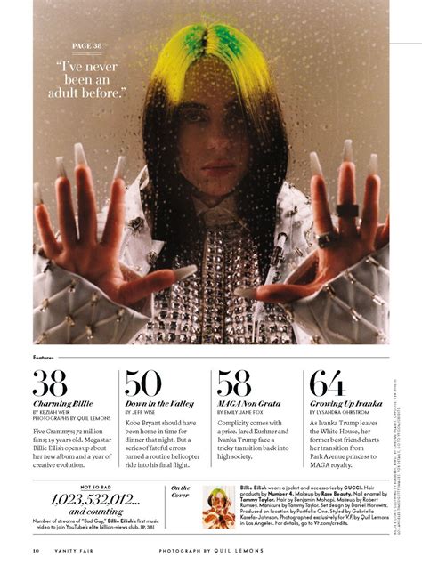 Billie Eilish Vogue Magazine March 2020 Issue Vogue C