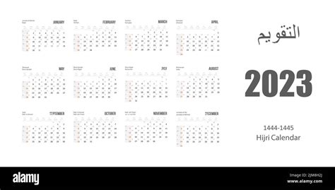 Calendario 2023 Con Settimane Immagini Senza Sfondo E Foto Stock