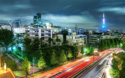ночной Токио обои для рабочего стола картинки фото