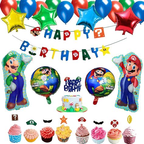 Buy Mario Birthday Party Supplies Super Mario Bros Happy Birthday