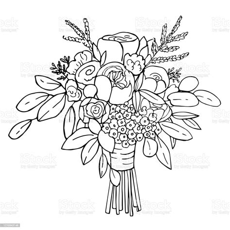 Bridal Bouquet Vector Sketch Illustration Stock Illustration Download