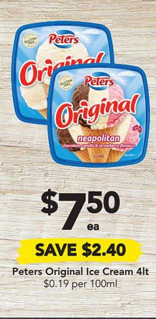 Peters Original Ice Cream 4lt Offer At Drakes