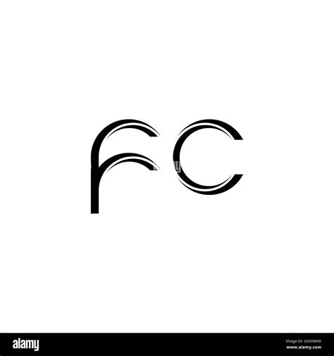 Monograma Con Logotipo Fc Con Plantilla De Diseño Moderno Redondeada En