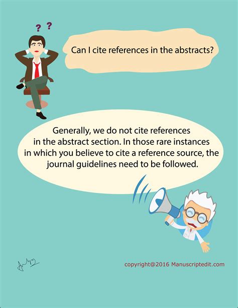 #Manuscriptedit @ Can I cite references in the #abstracts? Generally, we do not cite references 