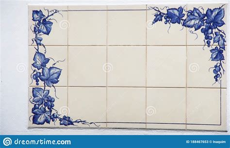 Tile Plaque In Wall Stock Image Image Of Painting Design 188467653