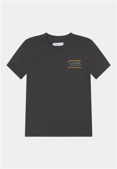 Abercrombie And Fitch Small Merch T Shirt Print Blackschwarz