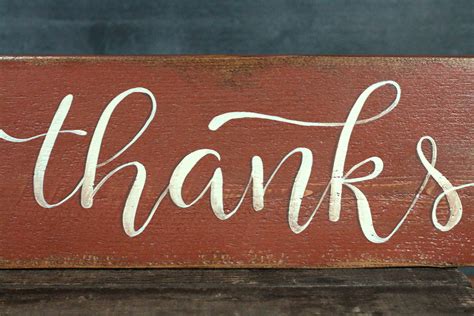Give Thanks Typography Wood Sign - The Weed Patch